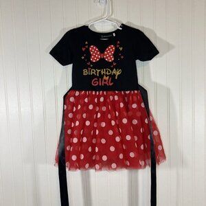 Girls 2T 2nd Birthday Dress Black Red Polka Dots Hearts Bow Graphic Ibtom Castle